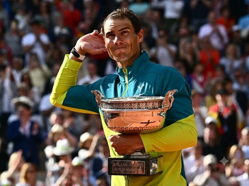 Rafael Nadal với 14 chức vô địch Roland-Garros là biểu tượng vĩ đại nhất trong lịch sử quần vợt Pháp mở rộng.